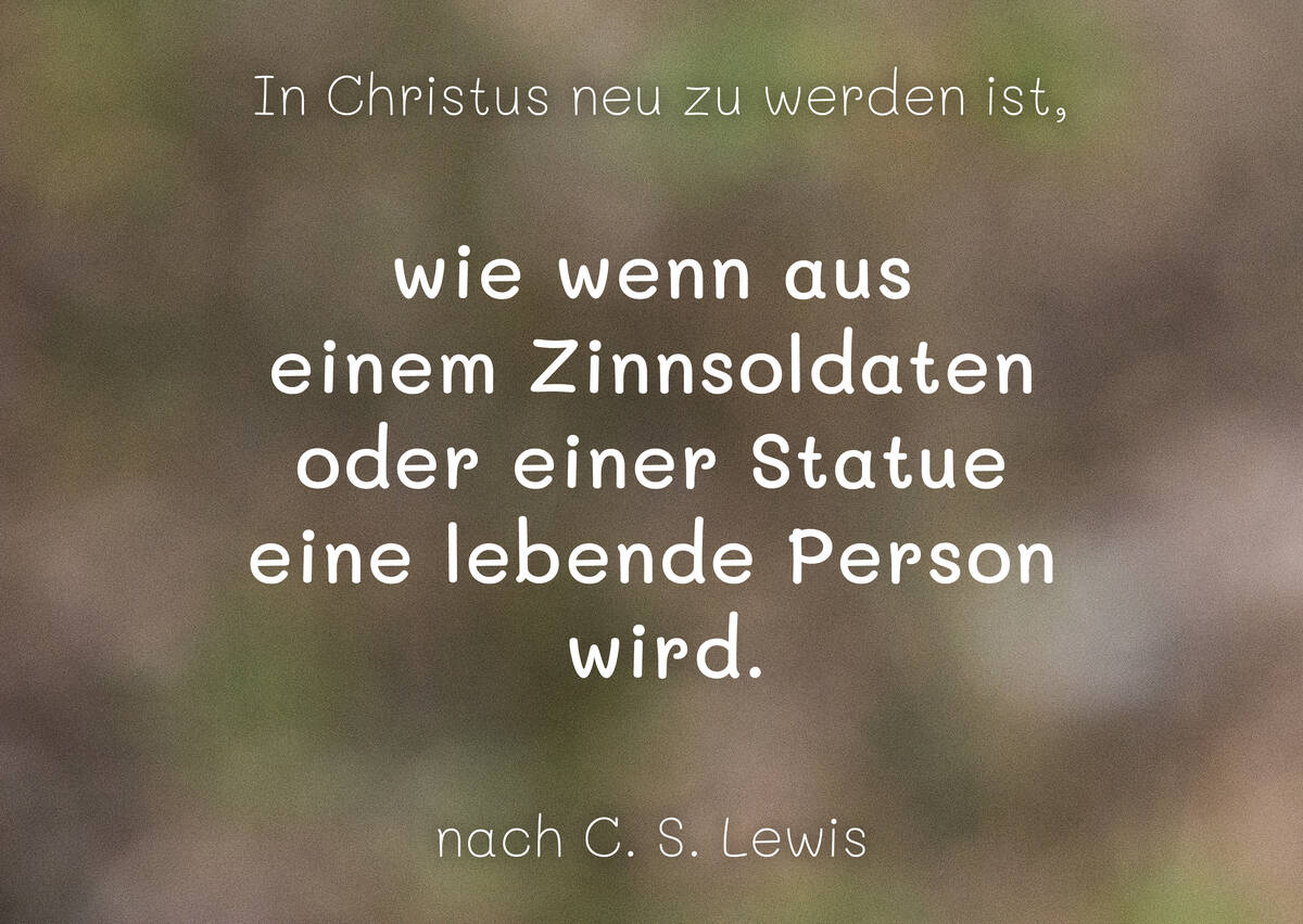 Zinnsoldat oder Statue werden zu einer Person